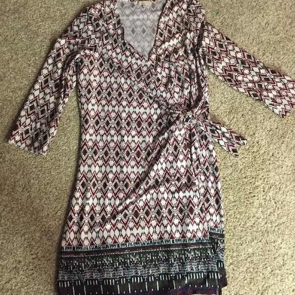 Women's halo printed wrap dress size large - Picture 1 of 4